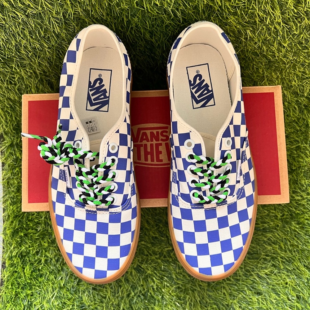 VANS CHECKERBOARD AUTHENTIC blue/whate - Picture 5 of 10